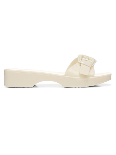 Shop Veronica Beard Women's Davina Jelly Buckle Slide Sandals In White