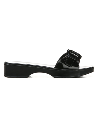 Shop Veronica Beard Women's Davina Jelly Buckle Slide Sandals In Black