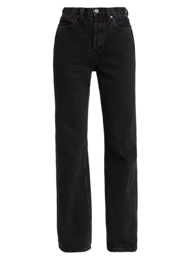 Shop Re/done Ultra High-rise '70s Jeans In Shaded Black