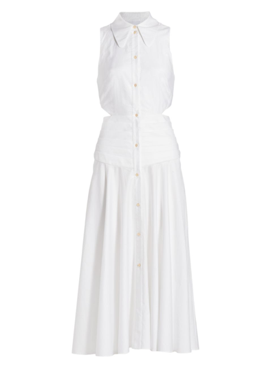 Shop Acler Women's Hayworth Cut-out Shirtdress In White