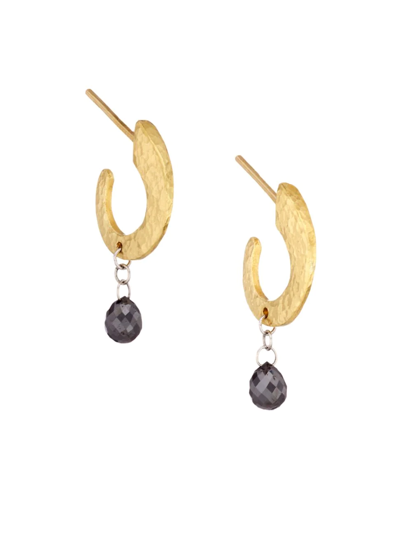 Louis Vuitton Gold And Diamond Monogram Long Drop Earrings
