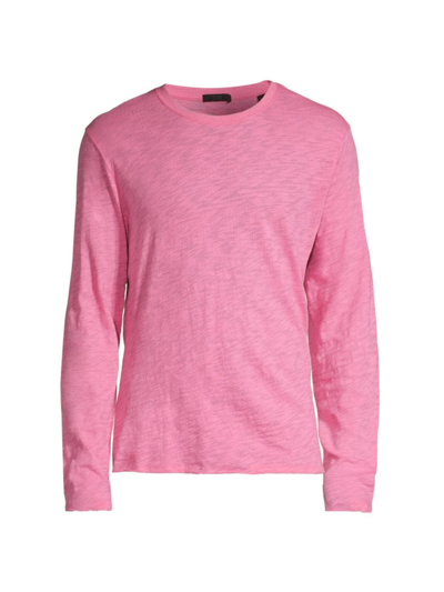 Shop Atm Anthony Thomas Melillo Men's Distressed Long Sleeve T-shirt In Pink
