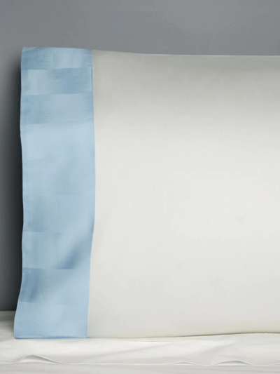 Shop Sferra K3 Shogun Ikat 2-piece Pillowcase Set In Ivory Blue