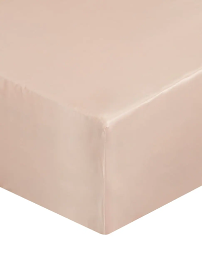 Shop Gingerlily Signature Silk Fitted Sheet In Rose Pink