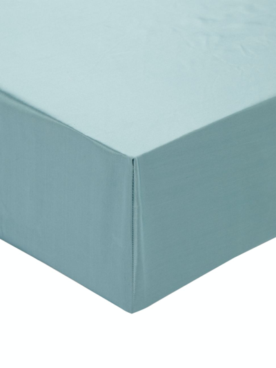 Shop Gingerlily Signature Silk Fitted Sheet In Teal
