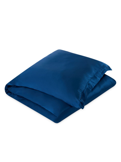 Shop Gingerlily Signature Silk Duvet Cover & Sham Collection In Navy