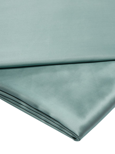 Shop Gingerlily Signature Silk Flat Sheet In Teal