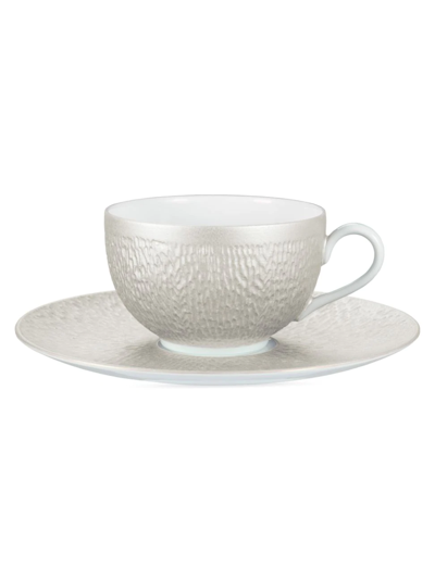 Shop Raynaud Minéral Irisé Tea Cup In Pearl Grey