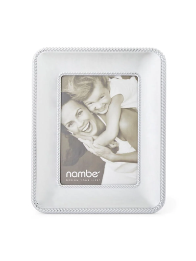 Shop Nambe Braided Picture Frame In Silver