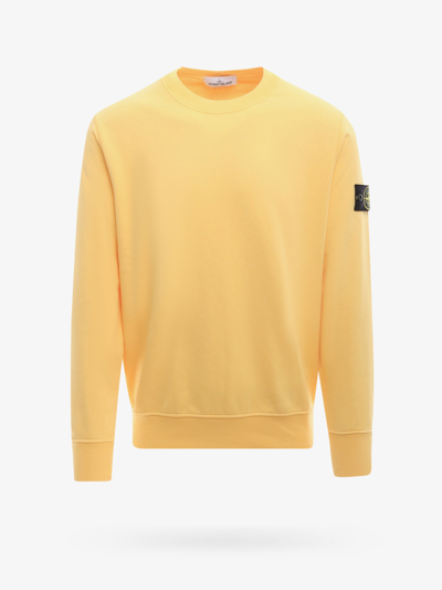 Shop Stone Island Sweatshirt In Yellow