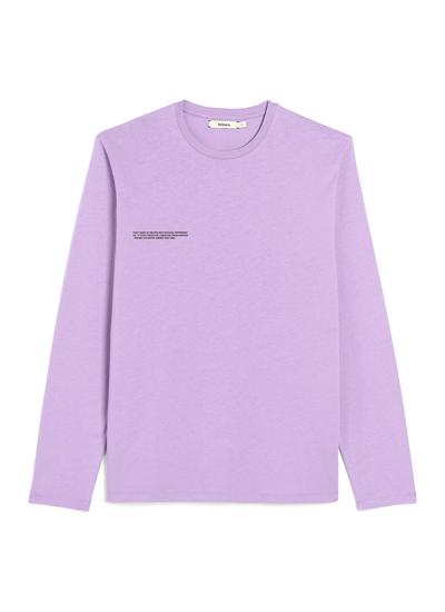 Shop Pangaia Organic Cotton Long Sleeve T-shirt In Purple