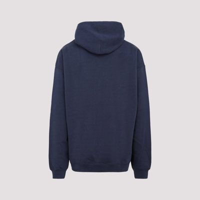 Shop Vetements Haute Couture Logo Hoodie Sweatshirt In Blue