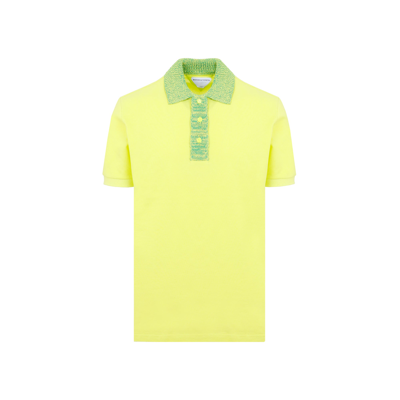 Shop Bottega Veneta Polo Cotton T-shirt In Green