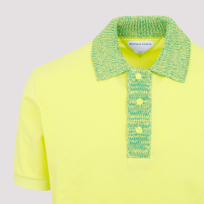 Shop Bottega Veneta Polo Cotton T-shirt In Green