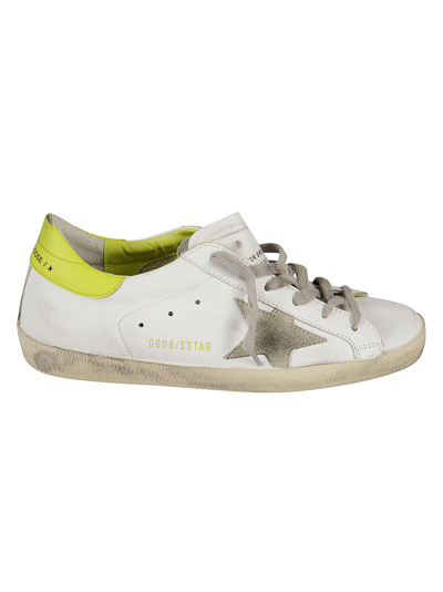 Shop Golden Goose Sneakers In White Ice Lime Green