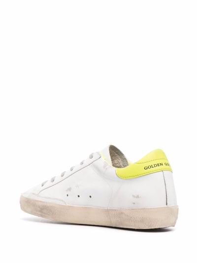 Shop Golden Goose Sneakers In White Ice Lime Green