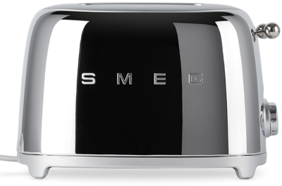 Shop Smeg Silver Retro-style 4 Slice Toaster In Chrome