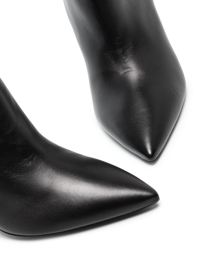 Shop Saint Laurent Niki 85mm Cone-heel Boots In Schwarz