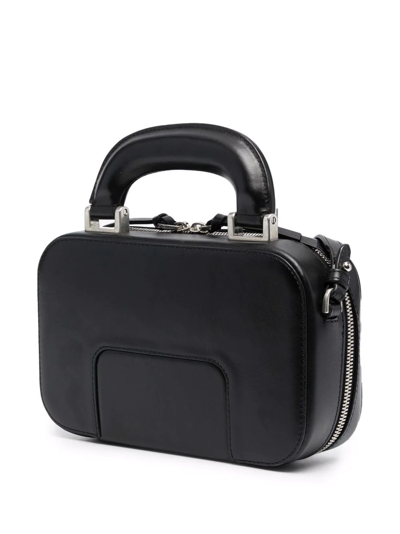 Shop Ami Alexandre Mattiussi Case Logo-print Tote Bag In Black