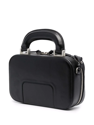 Ami Alexandre Mattiussi Case Leather Top Handle Bag In Black
