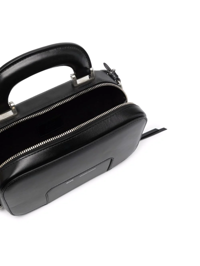 Ami Alexandre Mattiussi Case Leather Top Handle Bag In Black