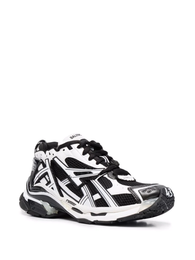 Shop Balenciaga Runner Two-tone Sneakers In Black