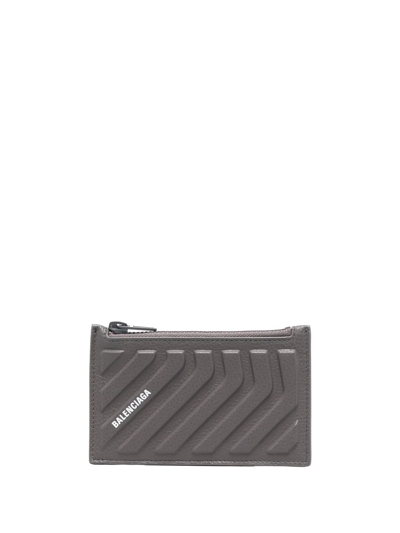 Shop Balenciaga Car Long Cardholder In Grau