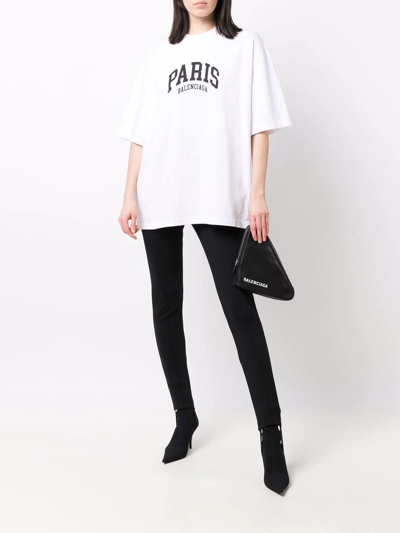 Shop Balenciaga Cities Paris T-shirt In Weiss