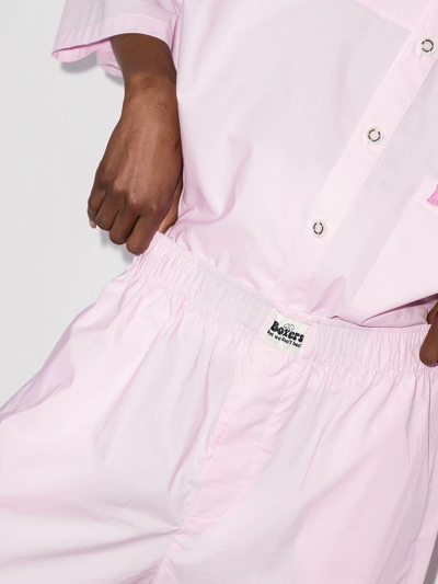 Shop Natasha Zinko Elasticated-waist Boxer Shorts In Rosa