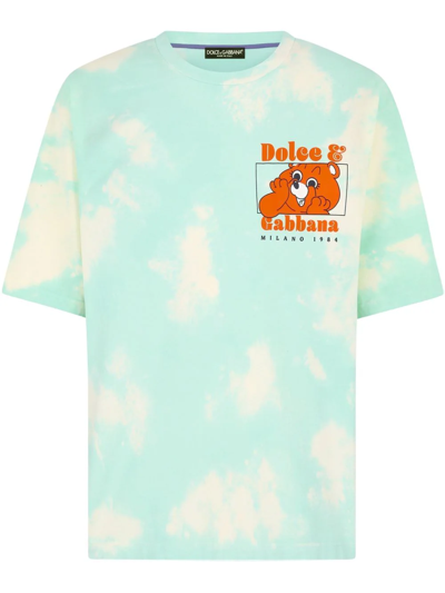 Shop Dolce & Gabbana Cloud Teddy Print T-shirt In Blau