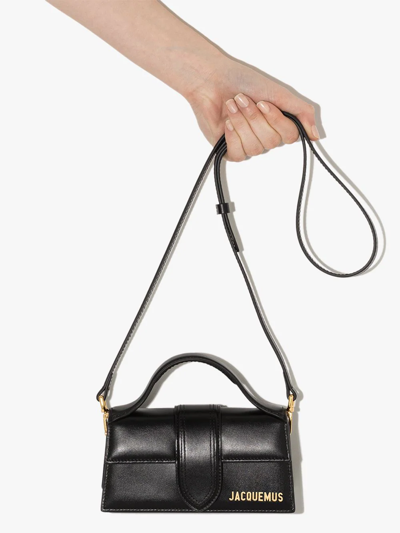 Jacquemus Le Bambino Small Leather Shoulder Bag In Schwarz
