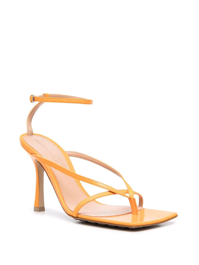 Shop Bottega Veneta Stretch Stiletto Sandals In Orange