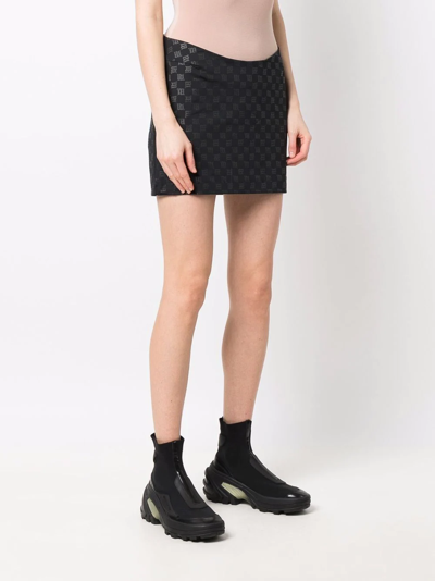 Shop Misbhv Lara Monogram Mini Skirt In Schwarz