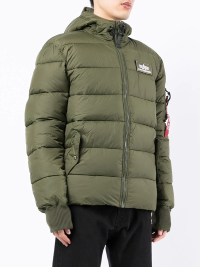 Alpha Industries Padded Logo Jacket In Grün