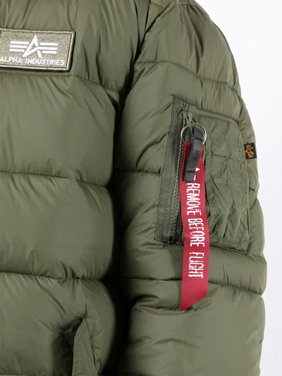 Alpha Industries Padded Logo Jacket In Grün