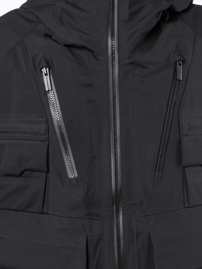 Shop White Mountaineering Hooded Zipped Jacket In Schwarz
