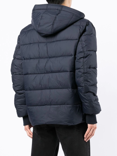 Alpha Industries Padded Logo Jacket In Schwarz