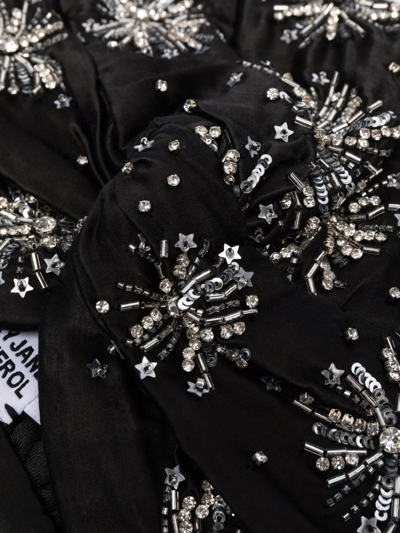Shop Mary Jane Claverol Crystal-sequin Embellished Hat In Schwarz