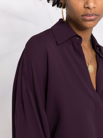 Shop Valentino High-low Panel Shirt In Violett