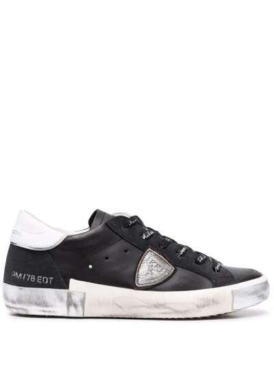 Shop Philippe Model Paris Prsx Lace-up Sneakers In Schwarz