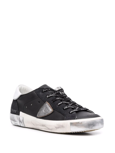 Shop Philippe Model Paris Prsx Lace-up Sneakers In Schwarz