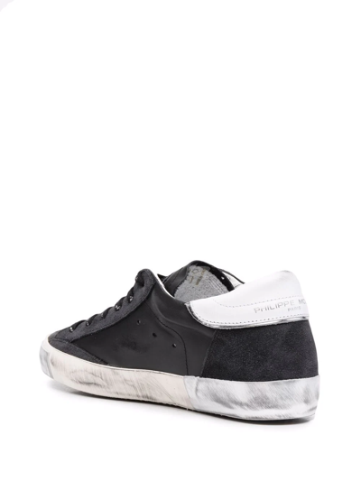 Shop Philippe Model Paris Prsx Lace-up Sneakers In Schwarz