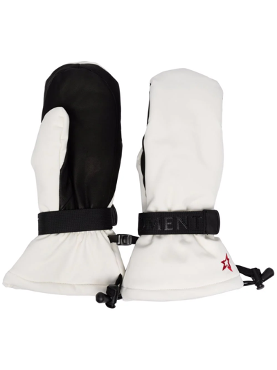 Shop Perfect Moment Two-tone Ski-style Gloves In Weiss