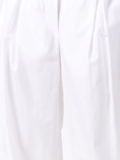 Shop Aspesi Wide-leg Flared Trousers In Weiss