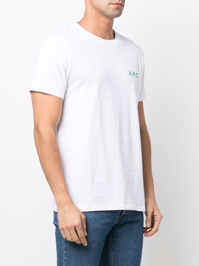 Shop A.p.c. Mike Cotton T-shirt In Weiss