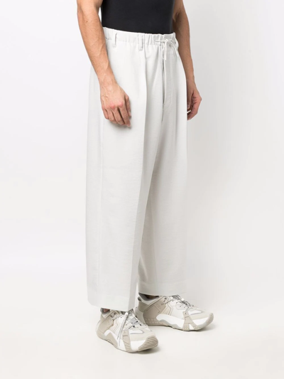 Shop Y-3 Ch1 Elegant 3-stripes Trousers In Nude