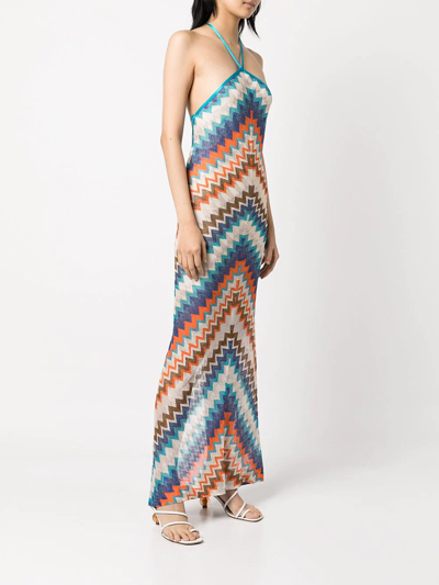 Alexis Women's Celestine Chevron-knit Maxi Halter Dress In Print,multi |  ModeSens