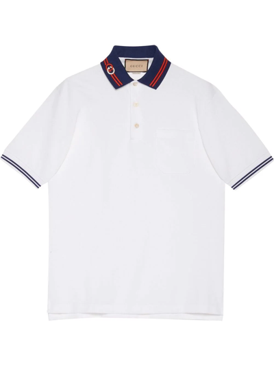 Shop Gucci Interlocking G Polo Shirt In Weiss