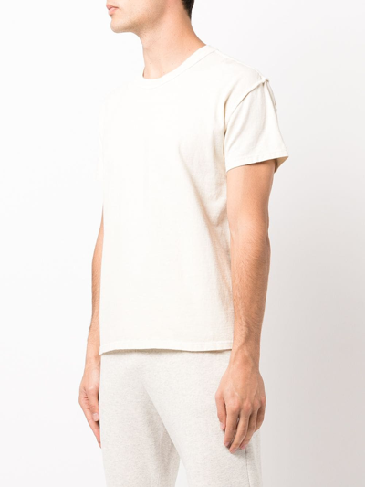 Shop Les Tien Short-sleeved Cotton T-shirt In Nude