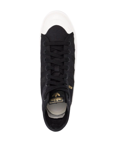 Shop Adidas Originals Nizza Bonega Mid Sneakers In Schwarz